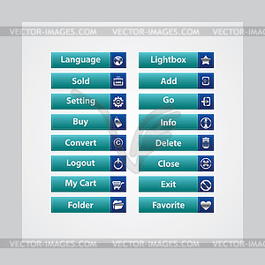 Веб-кнопки Дизайн Стиль - клипарт в векторе / векторное изображение