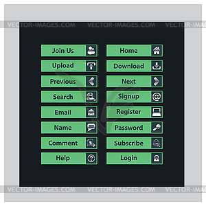 Web Design buttons Theme - vector clipart / vector image
