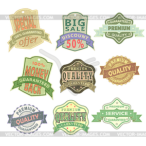 Premium labels color 0 - vector clipart