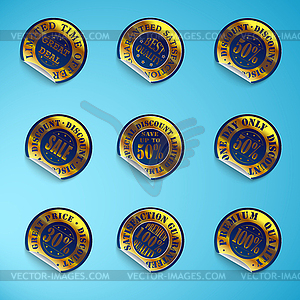 Great deal stickers - color vector clipart