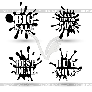 Sale blot collection - vector clipart / vector image