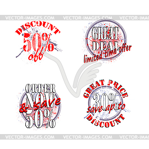 Discout blot - vector image