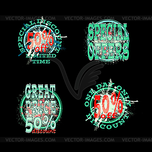 Discout blot02black - royalty-free vector image