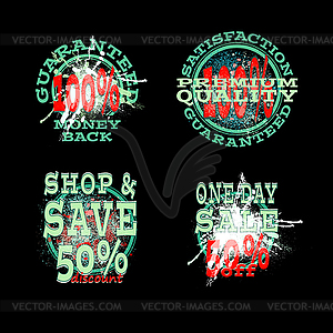 Discout blot03black - vector clip art