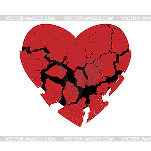 Scratched heart0 - vector image