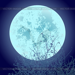 Full moon - stock vector clipart