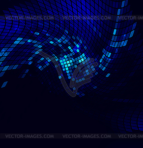 Blue mosaic03a - vector image