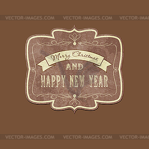 Новый год vintage0 - стоковый векторный клипарт