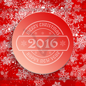 Triangle snow vintage red - vector clipart