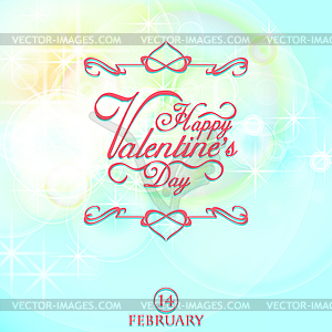 Valentine`s card white - color vector clipart