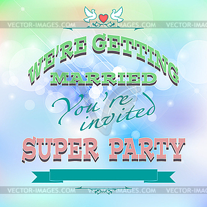 Marriage invited color - vector image