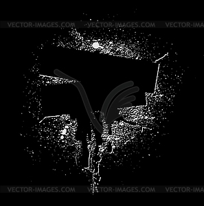 White spray background, vector illustration - vector clipart