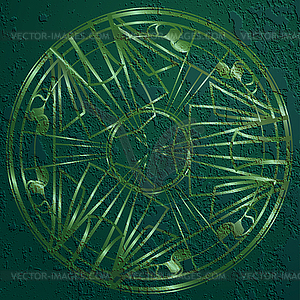 Green ornate - stock vector clipart