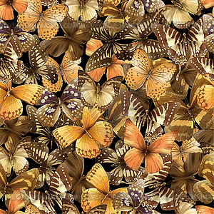 Бабочки бесшовные 07а - рисунок в векторном формате