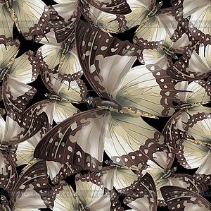 Seamless pattern of butterflies - vector EPS clipart