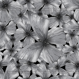 Бабочка 01 черный - изображение в векторном формате