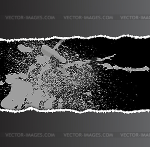 Blot and paper black - vector clipart