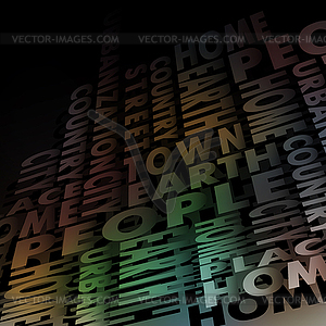 People font background color - vector clipart