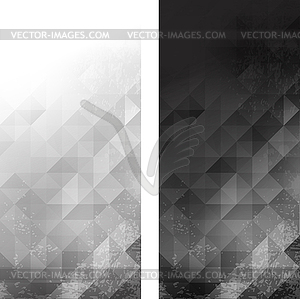 Triangle black white grunge 00 - vector clipart