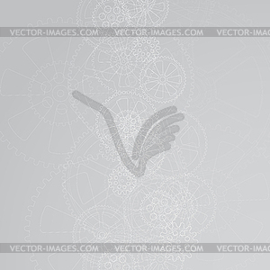 Gears background gray 00 - vector image