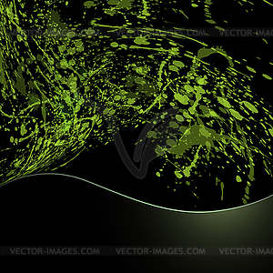 Green sparks - vector image