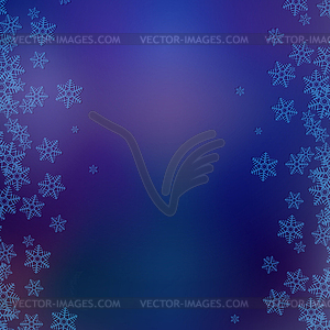 Christmas blue background - vector image