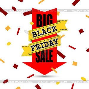 Big black friday white - vector image