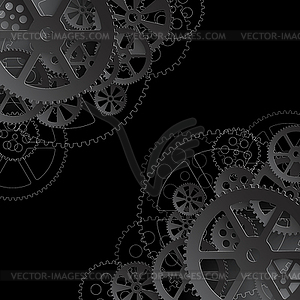 White gears 01ablack - vector image