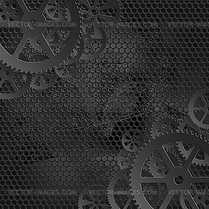 White gears 01bblack - vector clipart