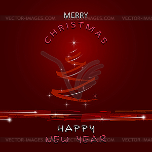 Christmas new year rad - vector image
