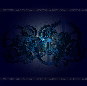 Grid and gears01 dark - vector clipart