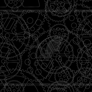 Black gears seamless 0 - vector clip art