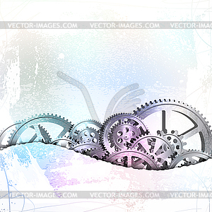 Colored gears - royalty-free vector image