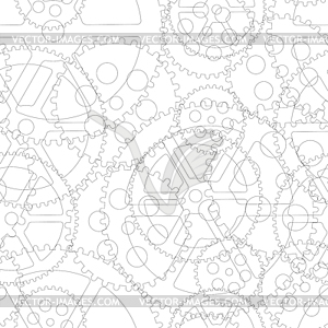 White gears seamless 0 - vector clipart