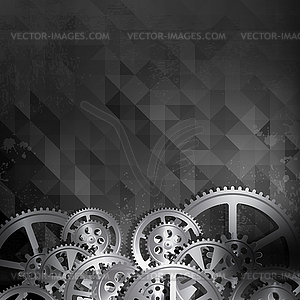 Grunge gears 0 - vector image