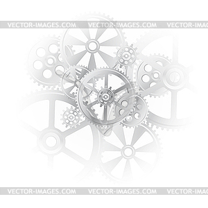 White gears 0 - stock vector clipart