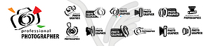 Set of logos for photographer - vector clipart