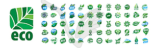 Set of Eco logos - vector clip art