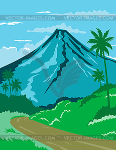 Вулкан Майон или гора Майон в провинции Албай i - рисунок в векторе