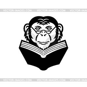 Chimpanzee Chimp Monkey Primate or Ape Wearing - vector image