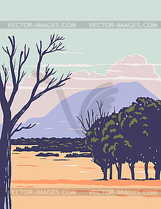 Capulin Volcano National Monument with Extinct - vector clip art