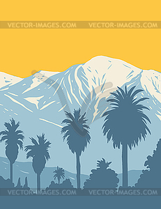 San Gabriel Mountains National Monument Located in - vector clipart