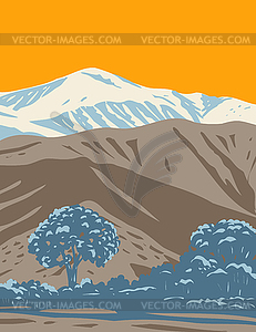 Sand to Snow National Monument Located in Southern - vector clip art