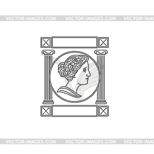 One of Nine Greek Muse in Ancient Greek Mythology - vector clipart / vector image