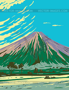 Mauna Loa in Hawaii Volcanoes National Park One of - vector clipart
