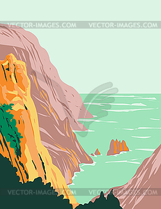 Calanques National Park or Parc National Des - vector image