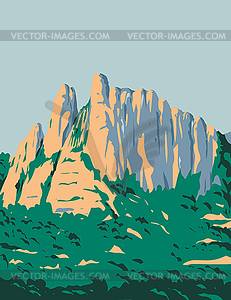 Cevennes National Park or Parc National Des Cevenne - vector EPS clipart