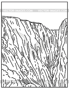 Black Canyon of Gunnison National Park in western - vector image