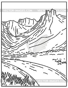 Gates of Arctic National Park and Preserve in Brook - vector image
