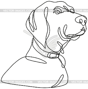 Лабрадор ретривер голова собаки смотрит вверх непрерывно - клипарт Royalty-Free